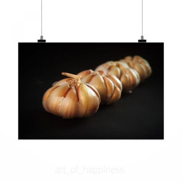 Stunning Poster Wall Art Decor Garlic Meals White Clove Seasoning 36x24 Inches #2 image