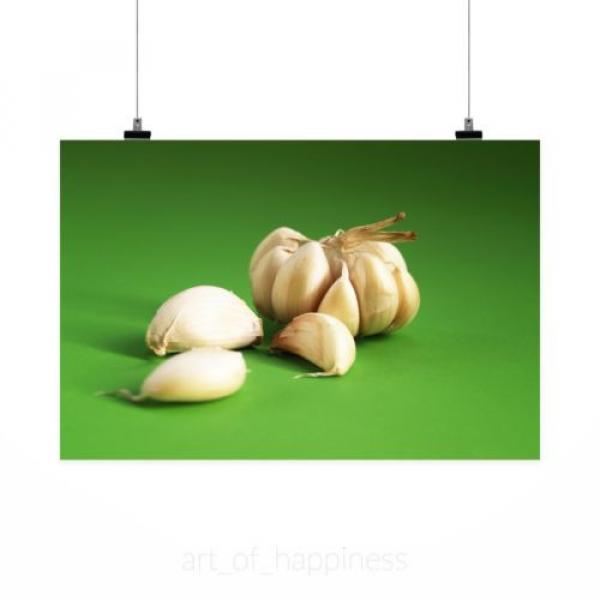 Stunning Poster Wall Art Decor Garlic Meals Seasoning White Clove 36x24 Inches #2 image