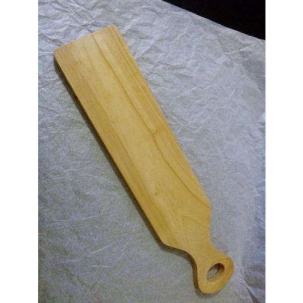 VINTAGE FRENCH WOODEN PINE GARLIC BREAD / BAGUETTE CHOPPING BOARD #3 image