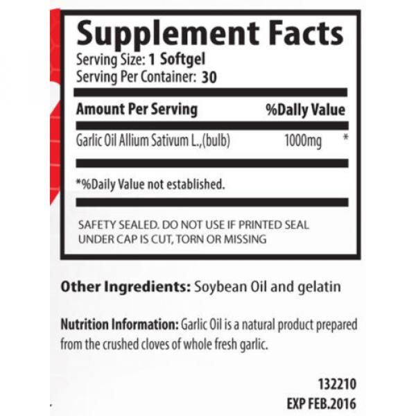 Garlic Oil 1000mg. Healthy Liver. Immune Support. Anti-Aging. SE (6 Bottles) #2 image