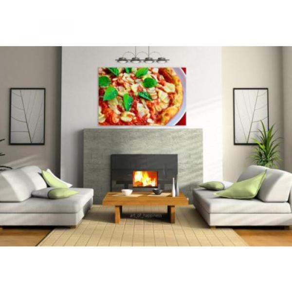 Stunning Poster Wall Art Decor Pizza Basil Garlic Crust Sauce 36x24 Inches #3 image