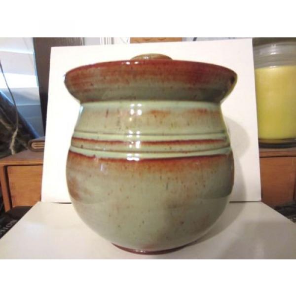 G F General Foister Cole Pottery Garlic Potpourri Mushroom Jar &amp; Lid Folk Art NC #1 image