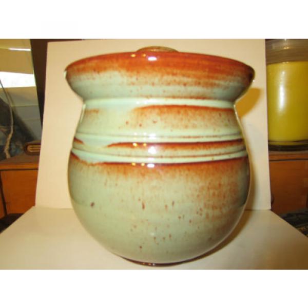 G F General Foister Cole Pottery Garlic Potpourri Mushroom Jar &amp; Lid Folk Art NC #3 image