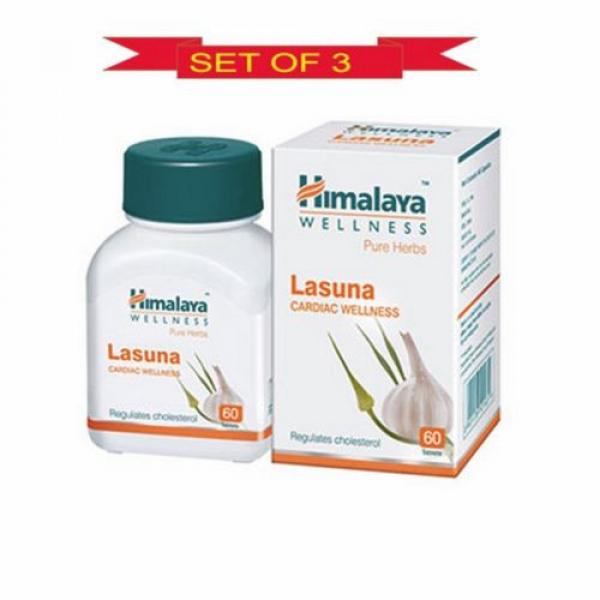 Himalaya Lasuna 60 Tablets Garlic | Allium Sativum | 100% Vegetarian Lot Of 3 #1 image