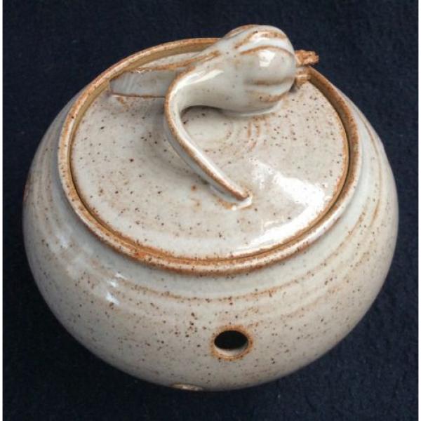 Jim ranson pottery garlic pot with modelled garlic knob #1 image