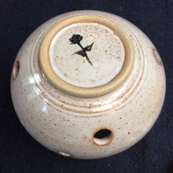 Jim ranson pottery garlic pot with modelled garlic knob #4 image