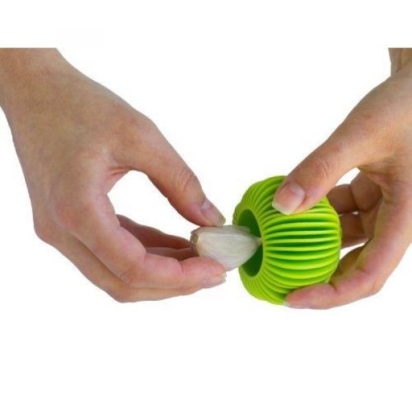 HIC Harold Import Co. HIC The Garlic Peeler, Silicone, Lime Green #2 image