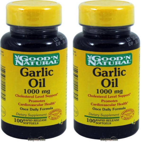 2 x GNN Garlic Oil Extract 1000mg 100 Softgels, Cholesterol Level Support, FRESH #1 image