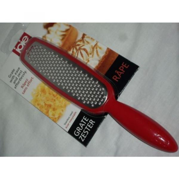 Joie Red Narrow Mini Grate Zester Chocolate Cheese Garlic Carrot Stainless Steel #2 image