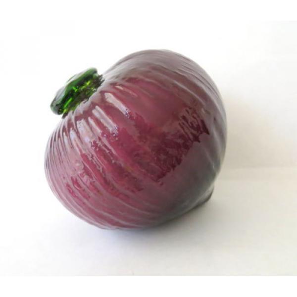 6 Pc Vtg Murano Italian Glass Fruit Vegetables Avocado Eggplant Garlic Corn #5 image