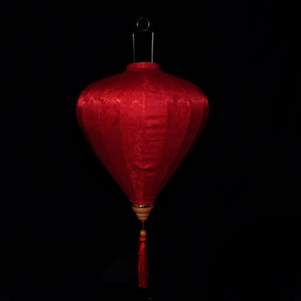 12&#034; Red Vietnamese Silk Lantern, Garlic Umbrella #1 image