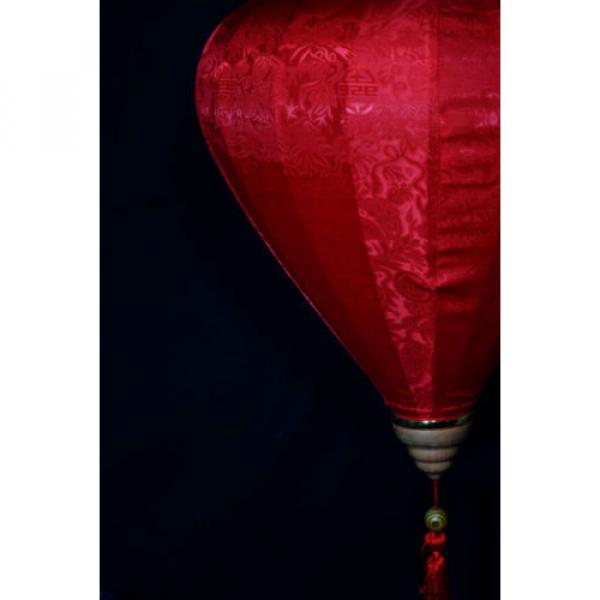 12&#034; Red Vietnamese Silk Lantern, Garlic Umbrella #2 image