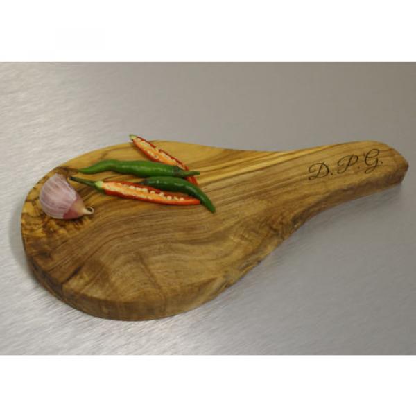 Personalised Olive Wood  Garlic  Board Engraved Gift ,House warming, #3 image