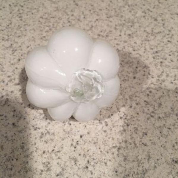Murano Art Glass White Garlic Set Of 2 #1 image