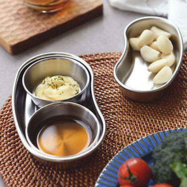 Stainless Steel Mini Oval Bowl for Dipping Sauce Nuts Pickle Olive Garlic #1 image