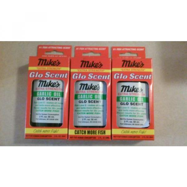 Mike&#039;s Extra Strength Glo Scent Garlic Oil 7004 2 FL OZ. Lot of 3 #1 image