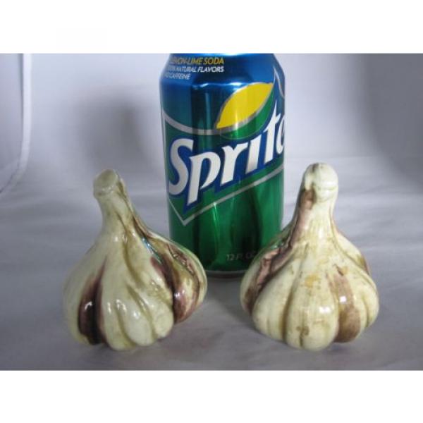 Vintage Ceramic Garlic Bulb Salt &amp; Pepper Shakers Inarco Japan #2 image