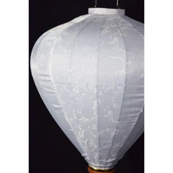 12&#034; White Vietnamese Silk Lantern, Garlic Umbrella #2 image