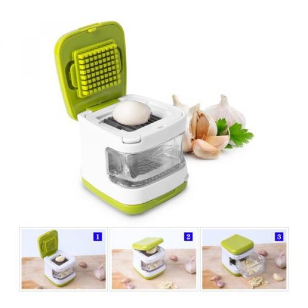 VOOKI 3 in 1 Garlic Press Cube, Manual Mandolin Vegetable Slicer with Mini - for #3 image