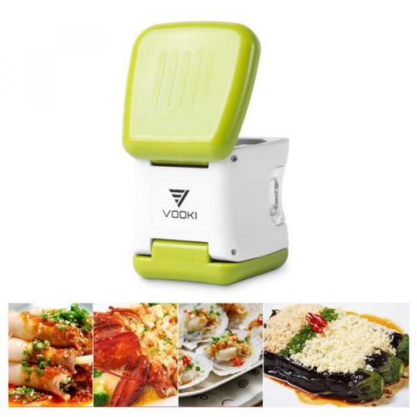 VOOKI 3 in 1 Garlic Press Cube, Manual Mandolin Vegetable Slicer with Mini - for #4 image