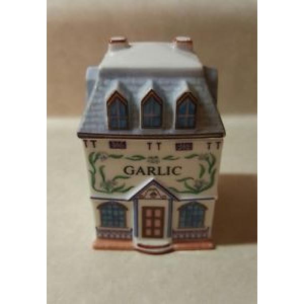 *Vintage 1989 Lenox Spice Village GARLIC Cottage Porcelain Spice Herb Jar W Lid* #1 image