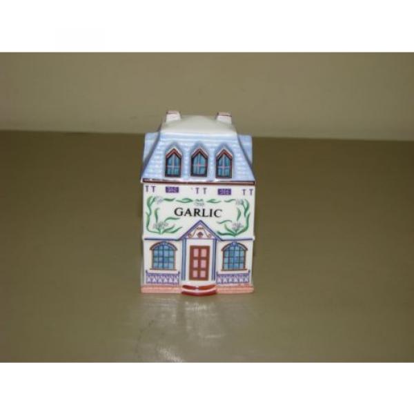 1989 The Lenox Spice Village Victorian House Jar Fine Porcelain ~GARLIC #1 image