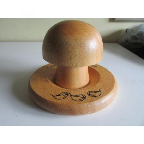 Wooden Garlic Crusher in the Shape of a Mushroom #1 image