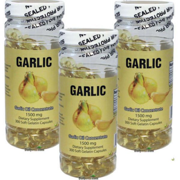 3 x Garlic Oil Concentrate 3 MG (500:1) 300 Capsules Cholesterol FREE, FRESH #1 image