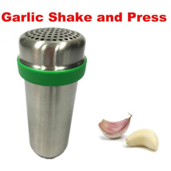 Stainless Steel Garlic Peeler and Presser Garlic Shaker Garlic Crusher 2 in 1 #1 image