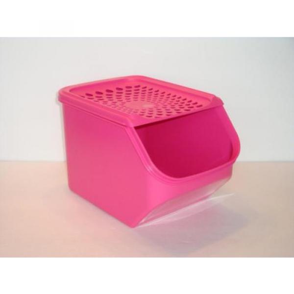Tupperware Onion &amp; Garlic Smart Access Mate Pink 3qt~3L with Self Vent Seal New #1 image