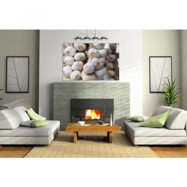 Stunning Poster Wall Art Decor Garlic White Food Cuisine 36x24 Inches #3 image