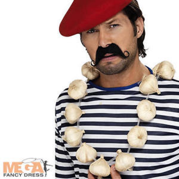 French Man Garlic Necklace Fancy Dress Vampire Halloween Adult Costume Accessory #1 image