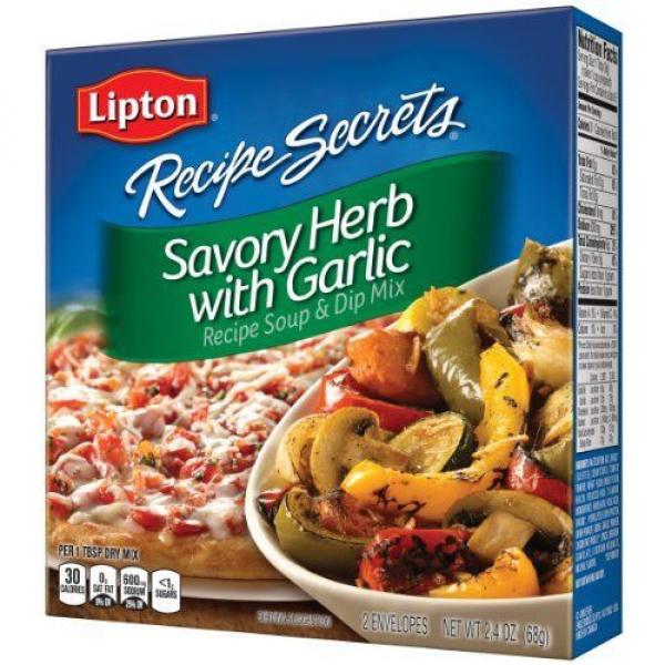 Lipton Recipe Secrets Soup and Dip Mix, Savory Herb with Garlic 2.4 oz Pack of 6 #1 image