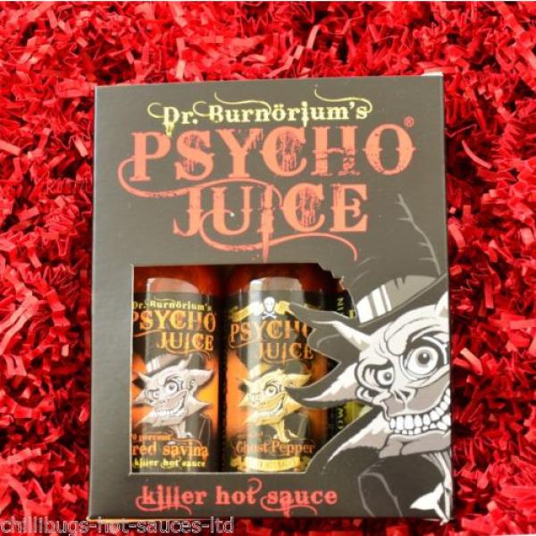 Dr Burnorium&#039;s &#034;Psycho Juice Gift Set&#034; - Red Savina, Garlic &amp; Smoked Naga Chilli #1 image
