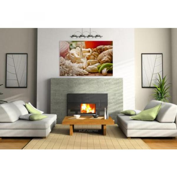 Stunning Poster Wall Art Decor Garlic Ginger Herbs Cooking 36x24 Inches #3 image