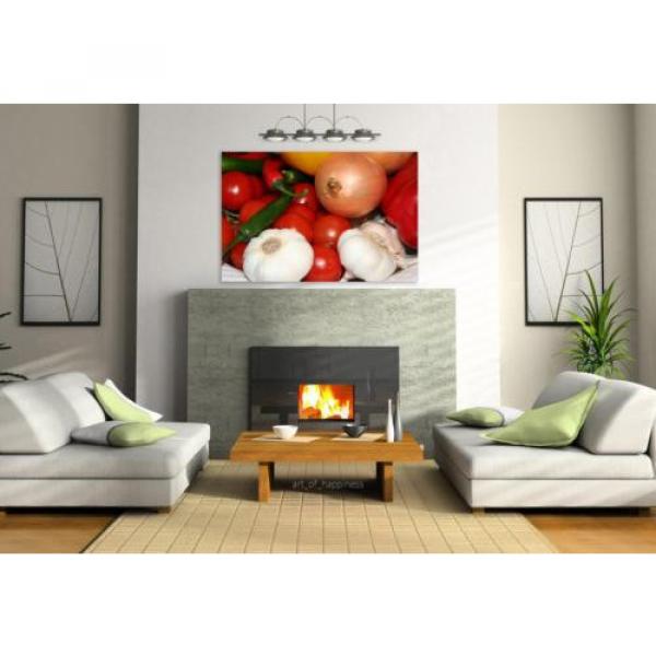 Stunning Poster Wall Art Decor Vegetables Pepperoni Garlic Onions 36x24 Inches #3 image