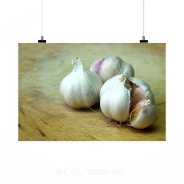 Stunning Poster Wall Art Decor Garlic Food Condiment Seasoning 36x24 Inches #2 image