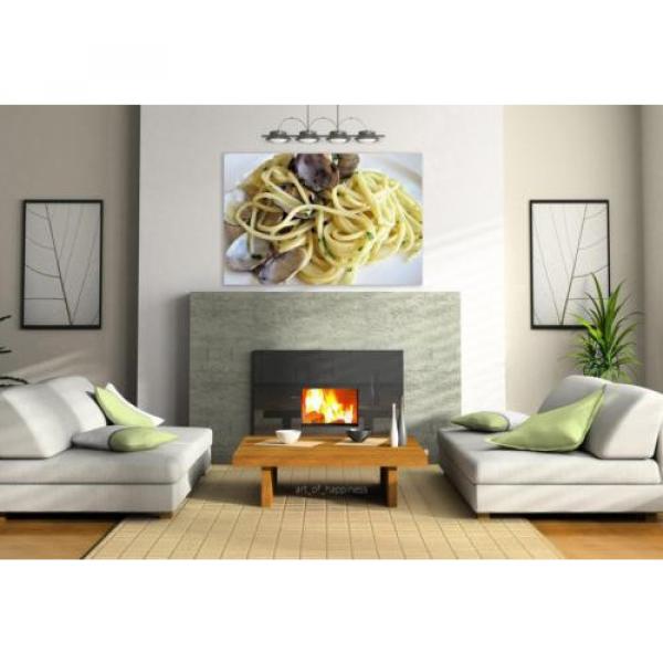 Stunning Poster Wall Art Decor Spaghetti Pasta Clams Garlic 36x24 Inches #3 image