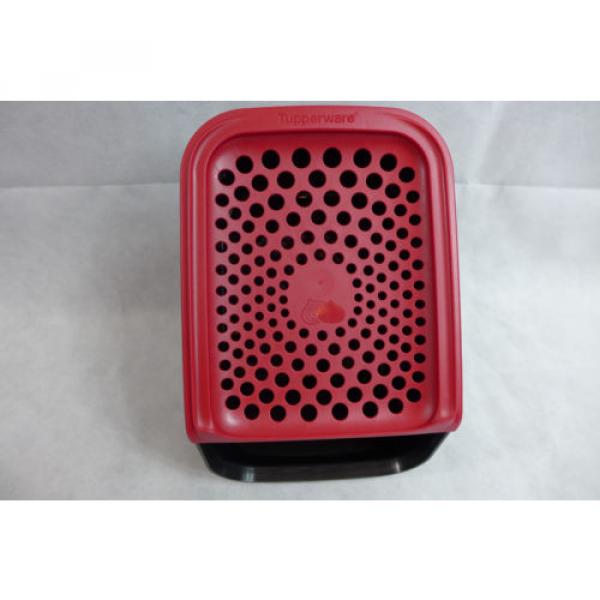 Tupperware onion garlic smart container keeper access mates black &amp; red New #2 image