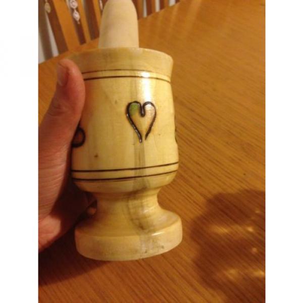 Wooden Garlic Pugging Pot Herb Crusher Press Masher Handmade #2 image