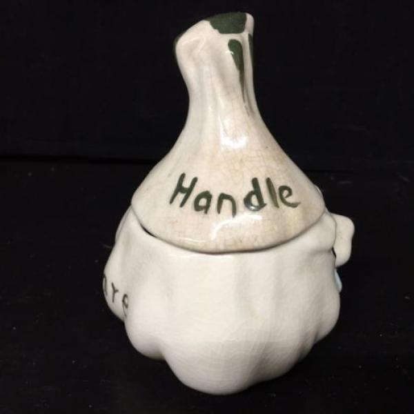 VINTAGE CERAMIC KITCHEN GARLIC KEEPER &#034;HANDLE WITH CARE&#034; CRYING MAN! #4 image