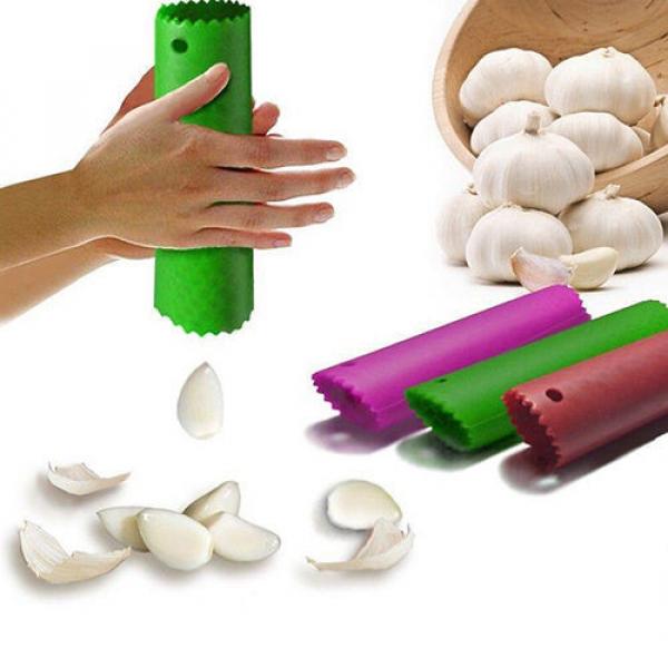 1 x Silicone GARLIC PEELER HELPER - A necessity for every kitchen -Pink or Green #1 image