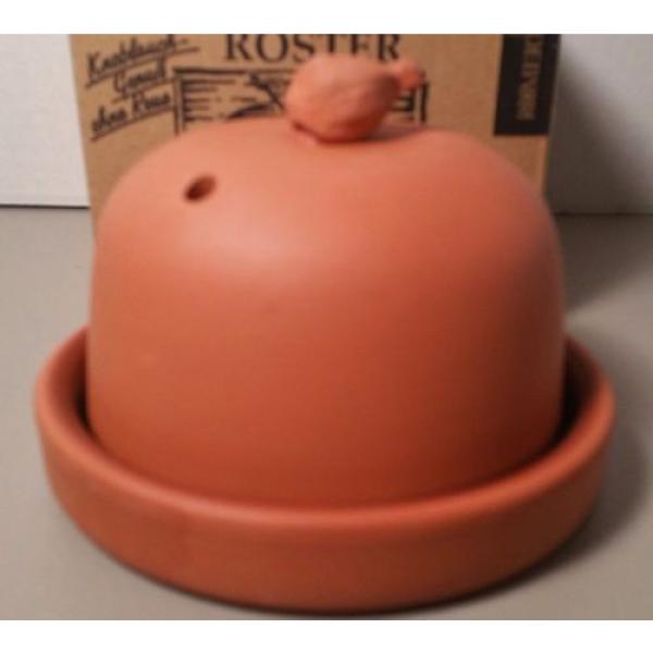 Romertopf Glazed Terracotta Clay Garlic Roaster Oven Baker Reston Lloyd New #3 image