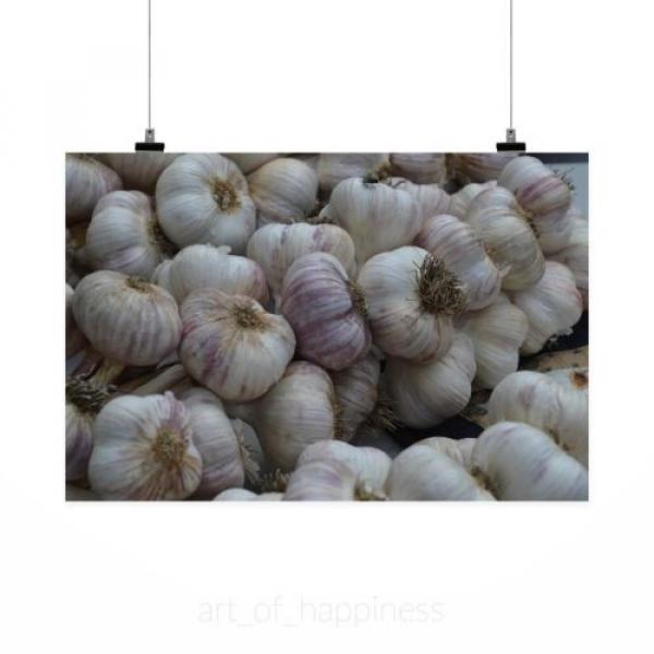 Stunning Poster Wall Art Decor Garlic Spice Market Food Healthy 36x24 Inches #2 image