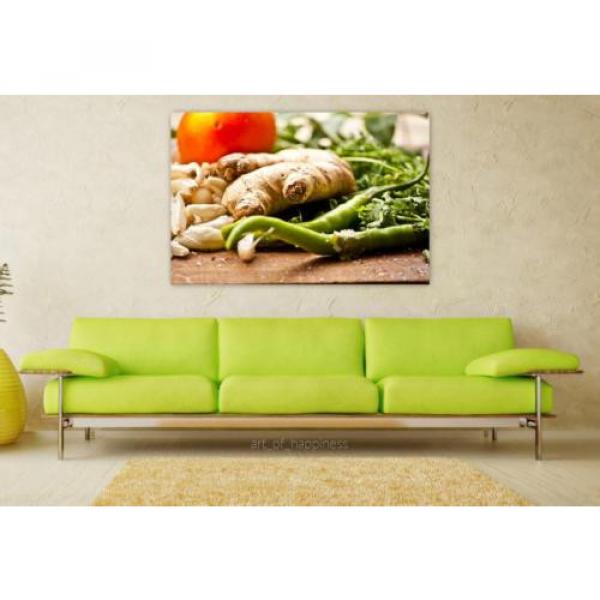 Stunning Poster Wall Art Decor Garlic Ginger Chilli Herbs Cooking 36x24 Inches #1 image