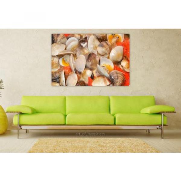 Stunning Poster Wall Art Decor Clams Tomatoes Olive Oil Garlic 36x24 Inches #1 image