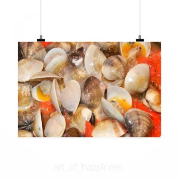 Stunning Poster Wall Art Decor Clams Tomatoes Olive Oil Garlic 36x24 Inches #2 image