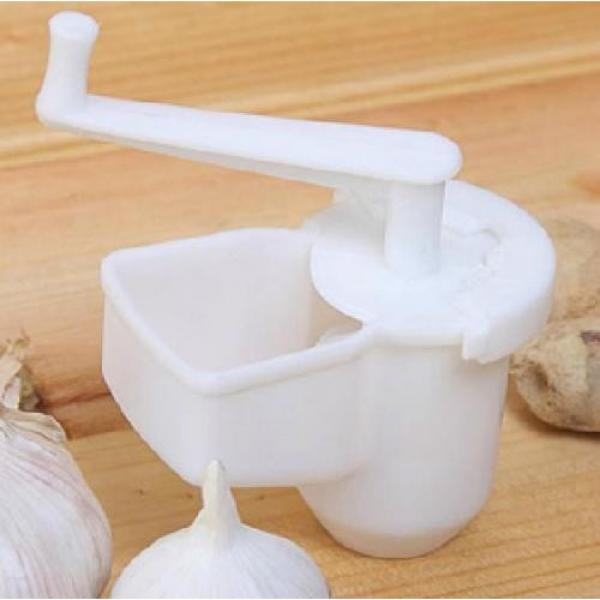 White Kitchen Tool Garlic Shredder Cutter Handdriven Handle Slicer #1 image