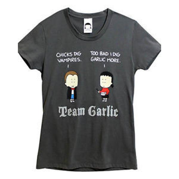 Angry Little Girls Vampire Team Garlic Chicks Dig Vampires Gray T Shirt Gothic #1 image