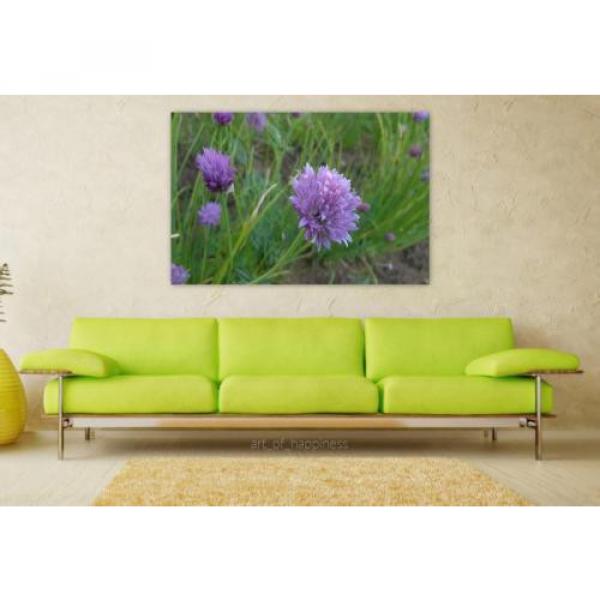 Stunning Poster Wall Art Decor Purple Flower Wild Garlic Flowers 36x24 Inches #1 image